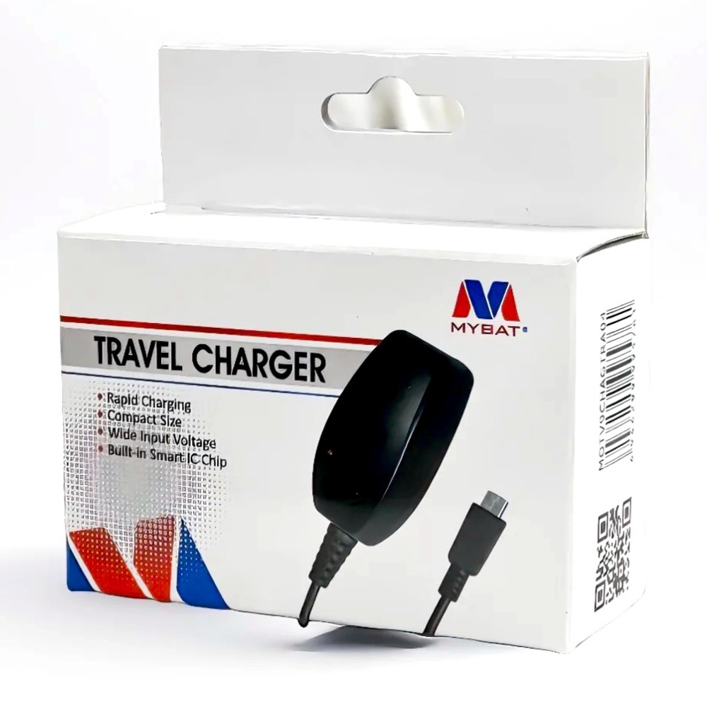 MyBat Micro-USB Travel Charger With IC Chips "3mm, 4ft" NEW